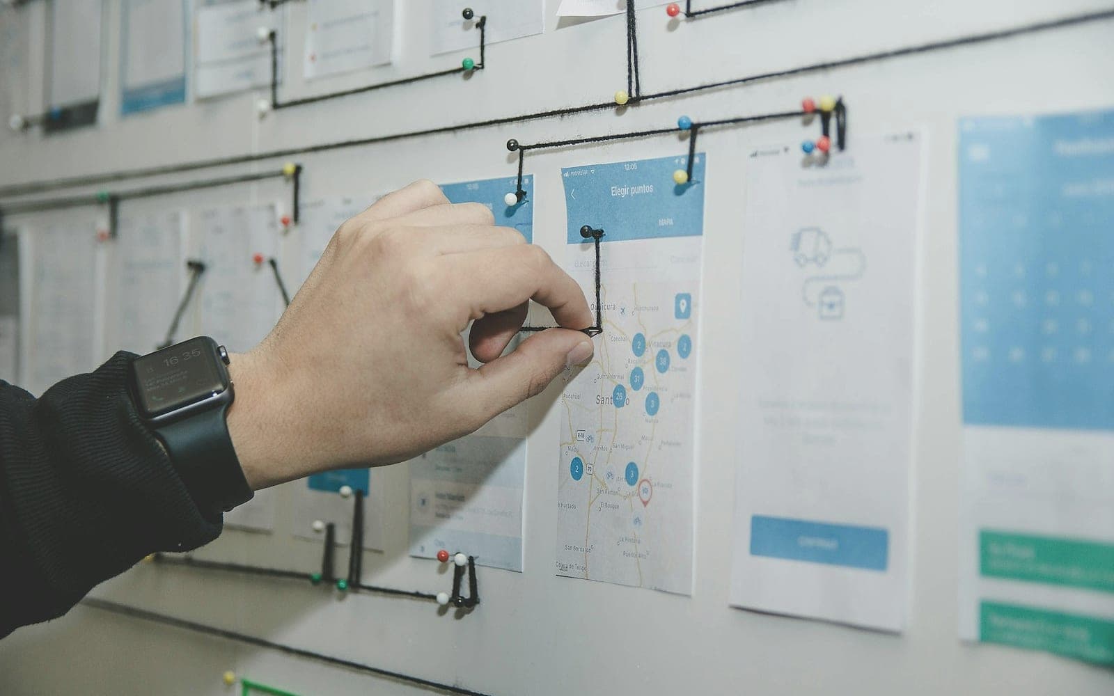 Cartographie du pipeline commercial sur un tableau — illustration